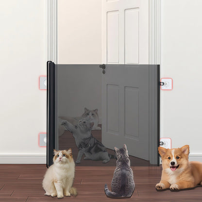 No-Drill Retractable Pet Gate ¨C Barrier for Dogs and Cats Indoor & Outdoor Use Style 1