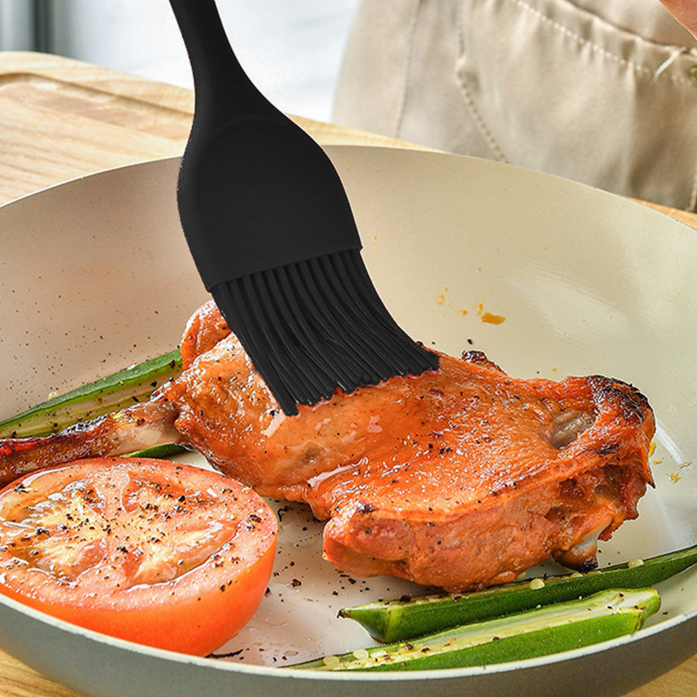 9PCS Silicone Spatula Set Non stick Spoon Utensil Baking Tools With Ergonomic Grip-Black