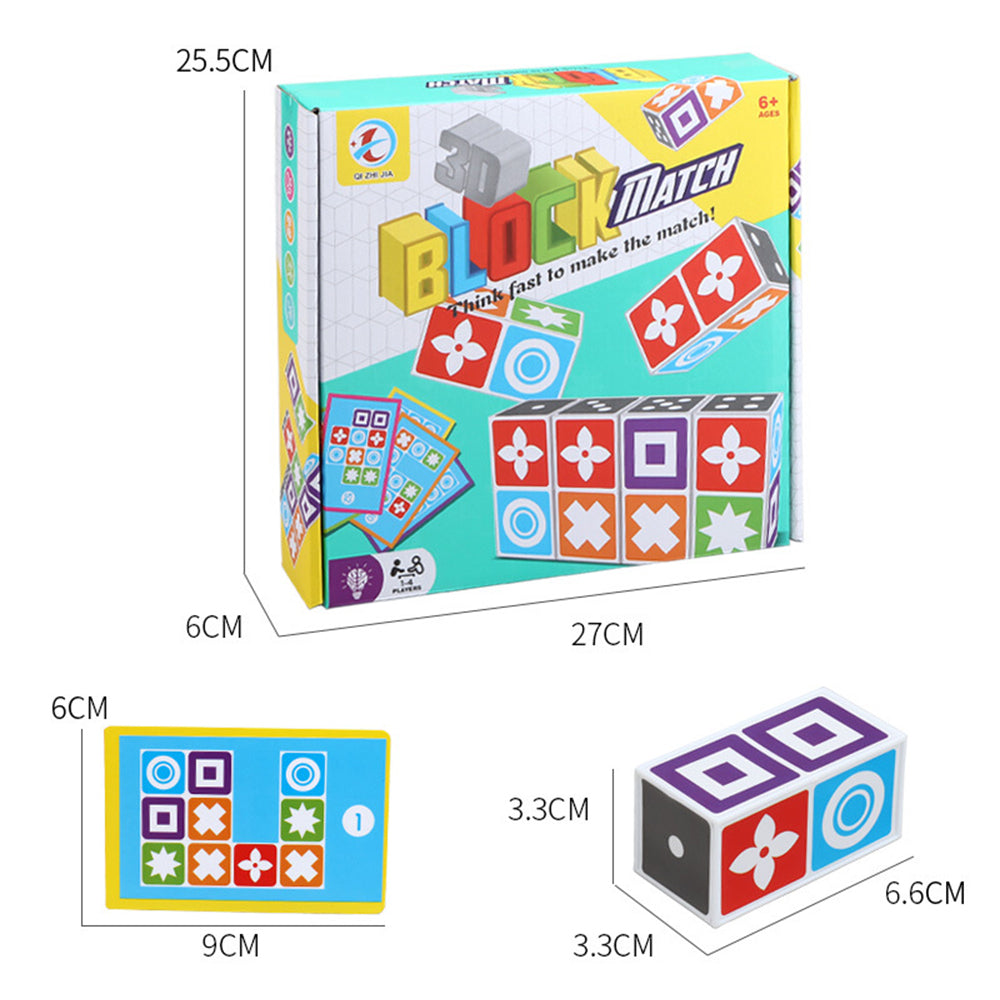 3D Graphics Matching Game Desktop Puzzle Building Blocks Toys Parent-child Interaction Toy