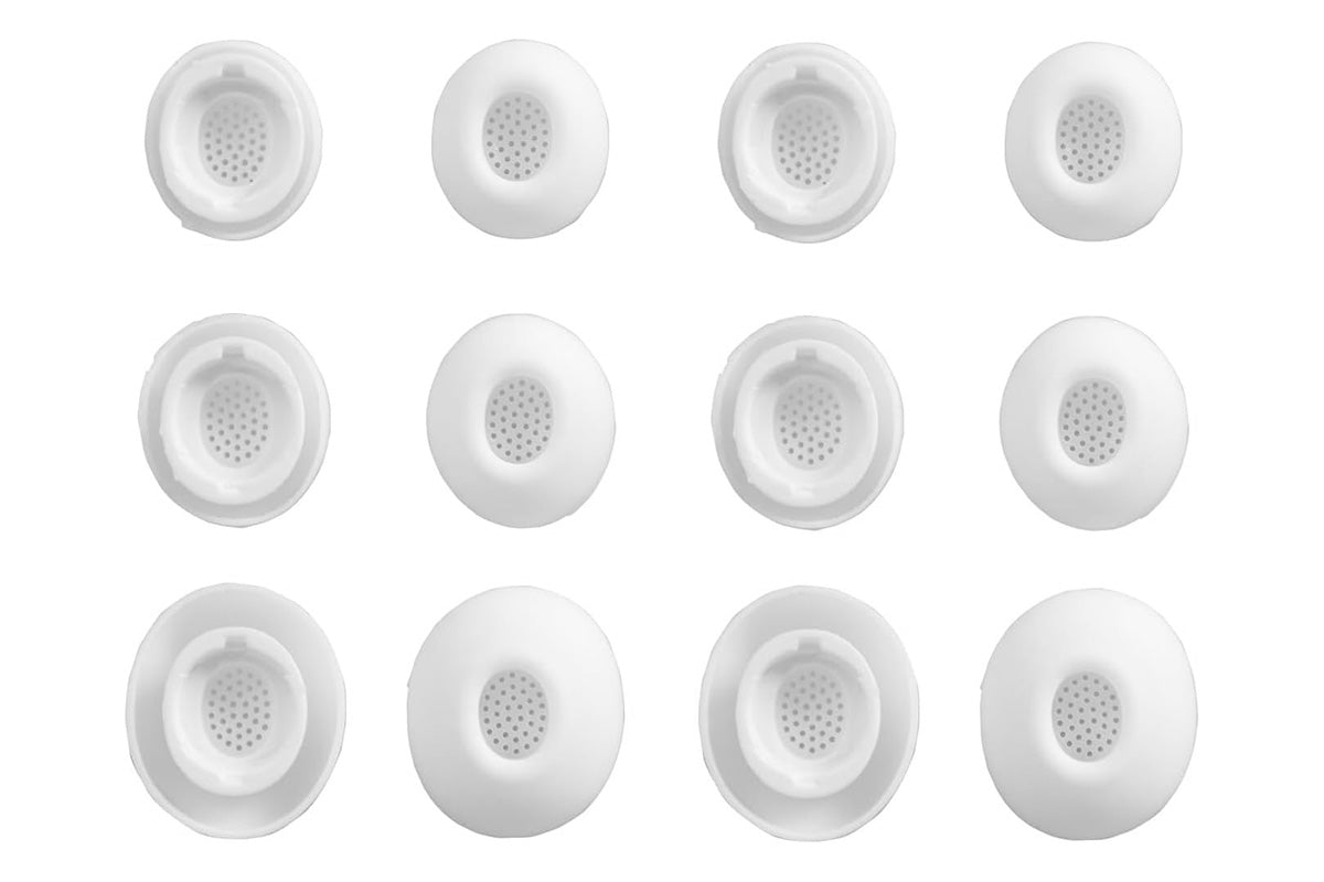 12 Piece Silicone Ear Tips for Samsung Galaxy Buds3 Pro - White