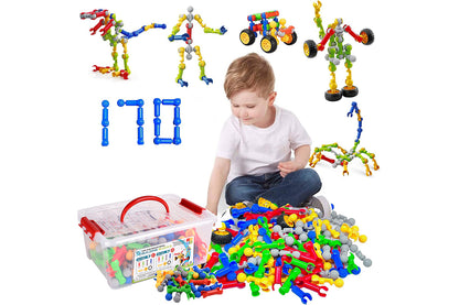 340Pcs Building Toys for  Toy Box Storage Building Blocks Christmas Gifts Birthday Gifts for Boys Girls