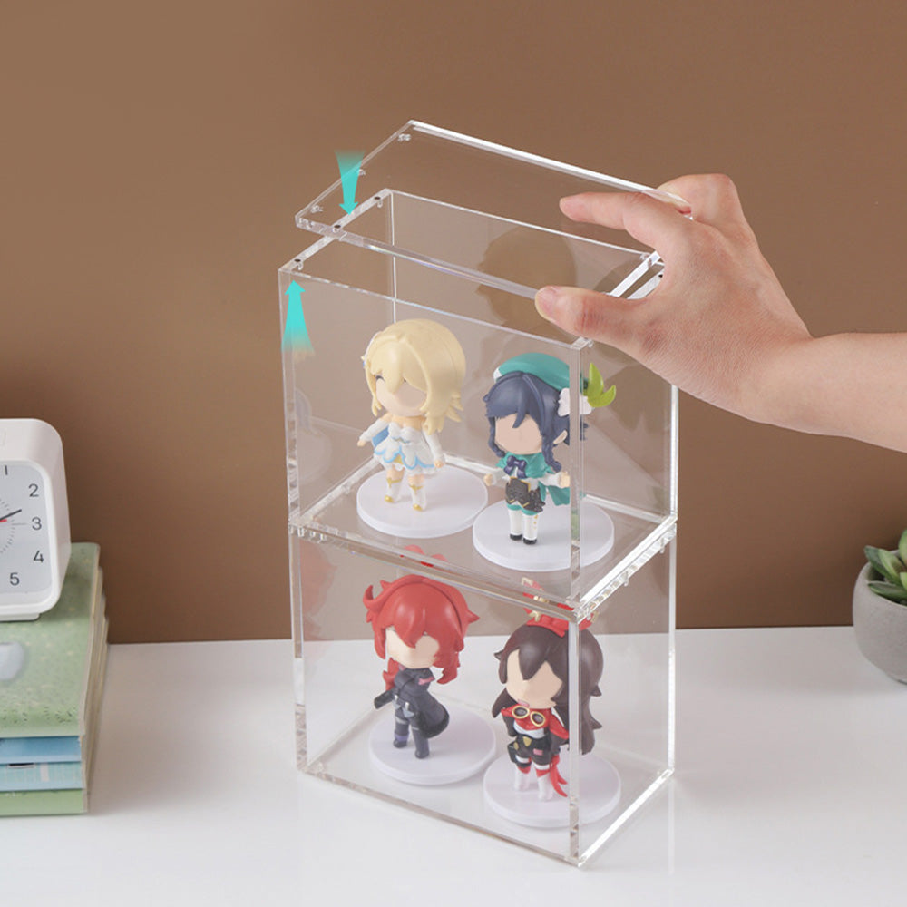 Acrylic Display Box Clear Storage Case for Figures Pokemon ETB Cards Collectibles