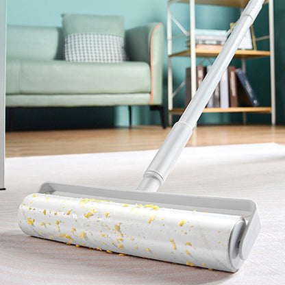 Adjustable Long Handle Lint Rollers Sticky Hair Remover for Floor Carpets Clothing