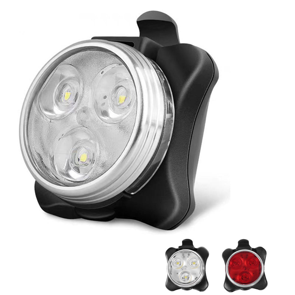 2Pcs Bike Lights Set USB Rechargeable Front Headlight and Rear Taillight