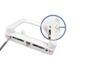 Sliding Door Lock Handle Security Door Locks Set With Keys-White Color