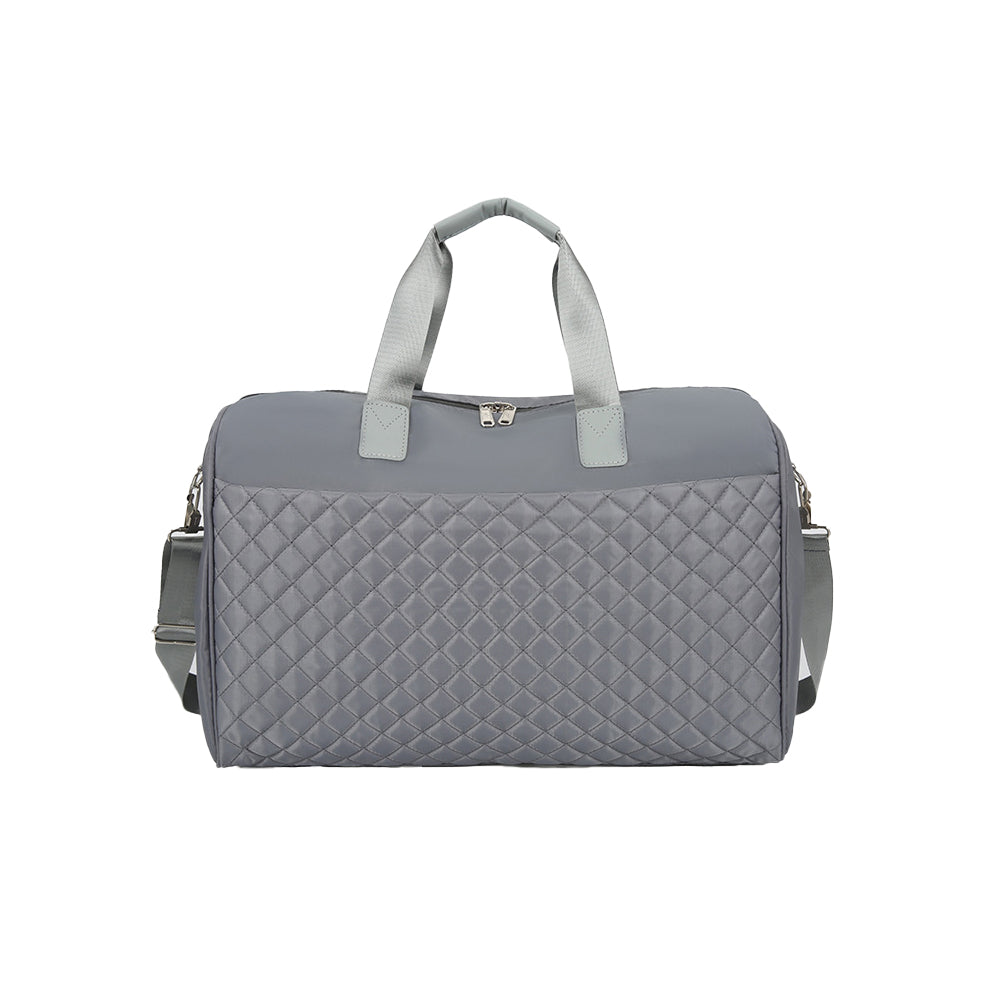 Women Large Travel Duffle Bag Carry-on Overnight Bag Weekend Travel Tote Bag Yoga Gym Bag Gray