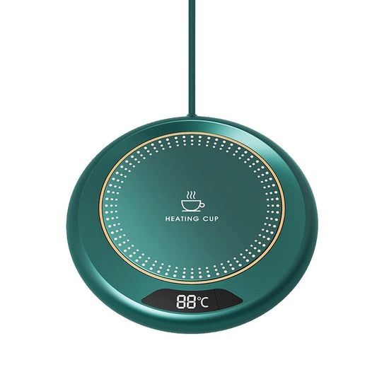 Smart Electric Coffee Mug Warmer 3 Heating Settings Cup Warmer for Coffee Tea Water Milk Green