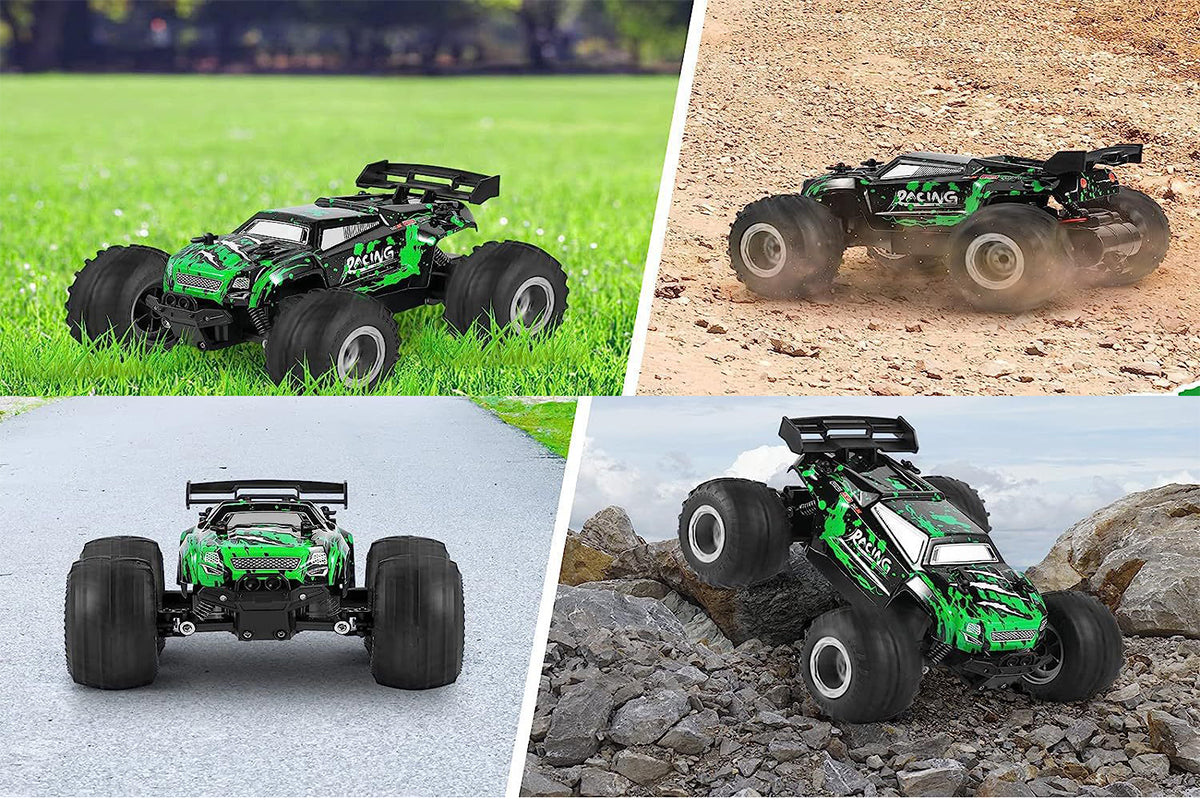 Remote Control Car 2.4GHz Rc Car Two Rechargeable Batteries Truck Toys with LED