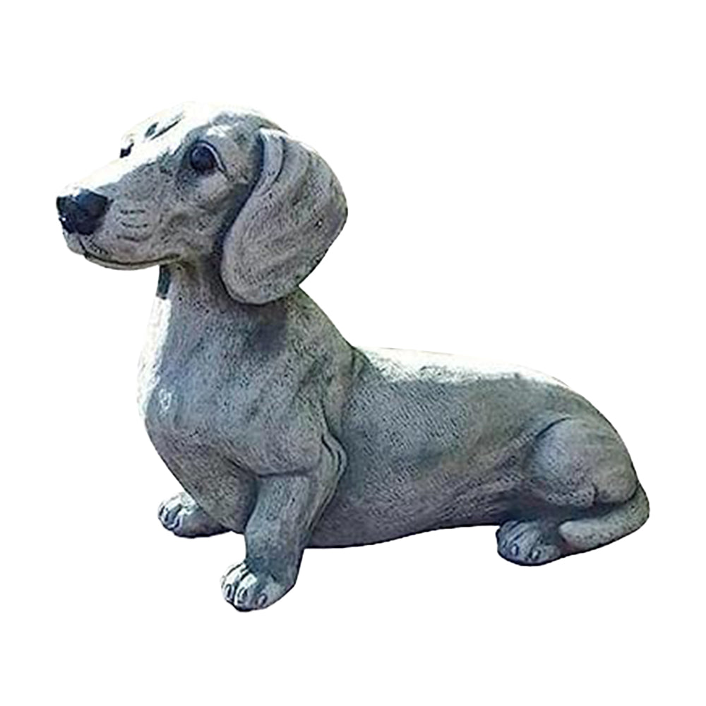 Garden Dog Figurine Dog Statue Garden Decor Indoor Outdoor Lawn Courtyard Ornament Garden Decor-Dachshund