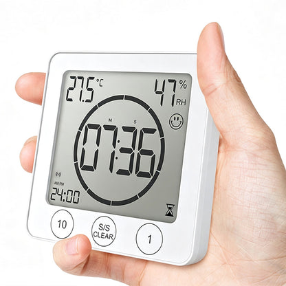 Digital Shower Clock Hygrometer Indoor Thermometer with Timer