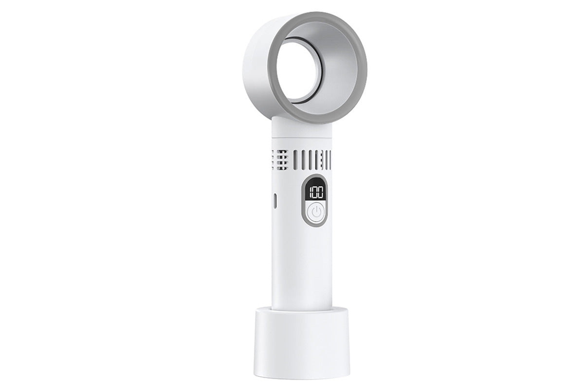 Bladeless 5 Speeds Rechargeable Mini Fan - White