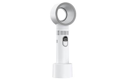 Bladeless 5 Speeds Rechargeable Mini Fan - White