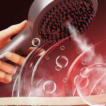 3 in 1 Electric Spray Hair Comb with Mist Function-Grey
