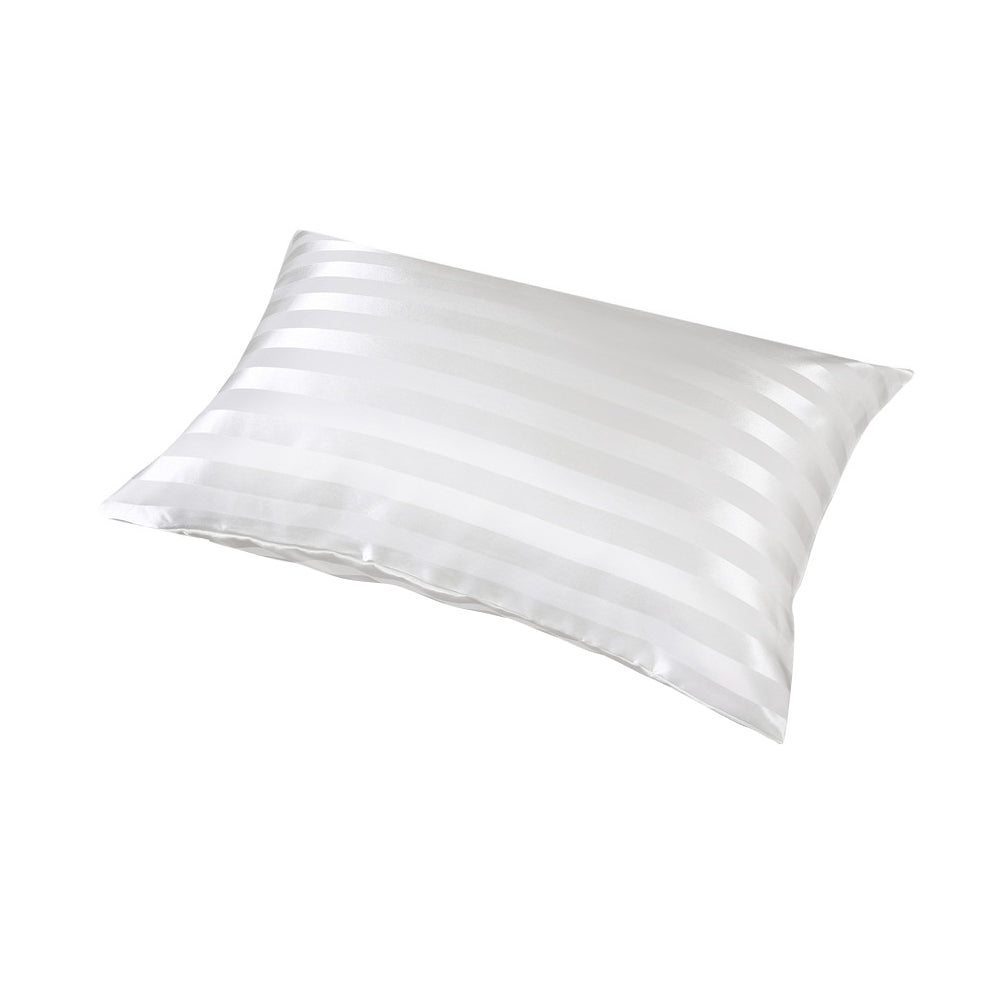 51x76cm Smooth Satin Pillowcase Solid Color Soft Bedding Pillow Cover White
