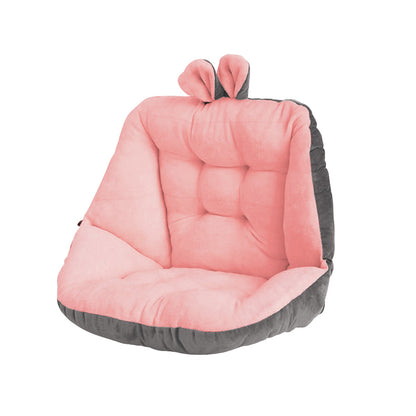 Rabbit Ears Shaped Chair Cushion with Backrest Seats Cushion for Home Office Chair Pink