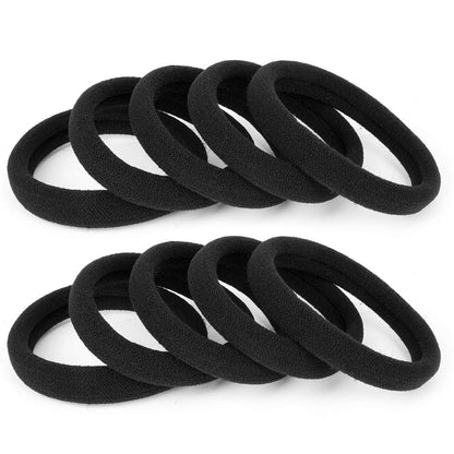 100Pcs Elastic Hair Band Ties Rope Black Hairband Ponytail Holder