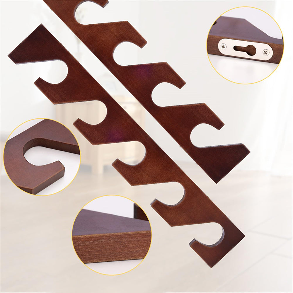 2 Pack Engineered Wood Hat Rack Hat Organizer for Wall - Brown