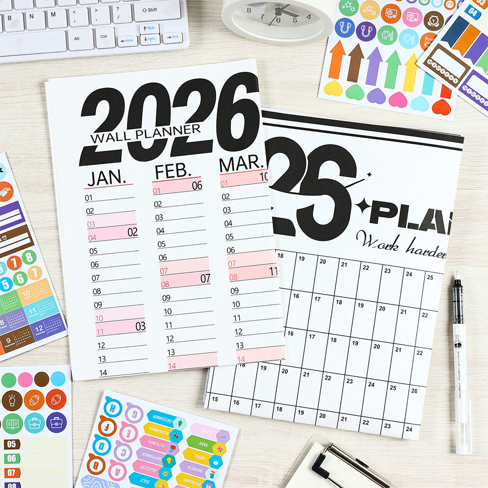 2026 Daily Wall Planner Full Year to View Calendar Home Office School