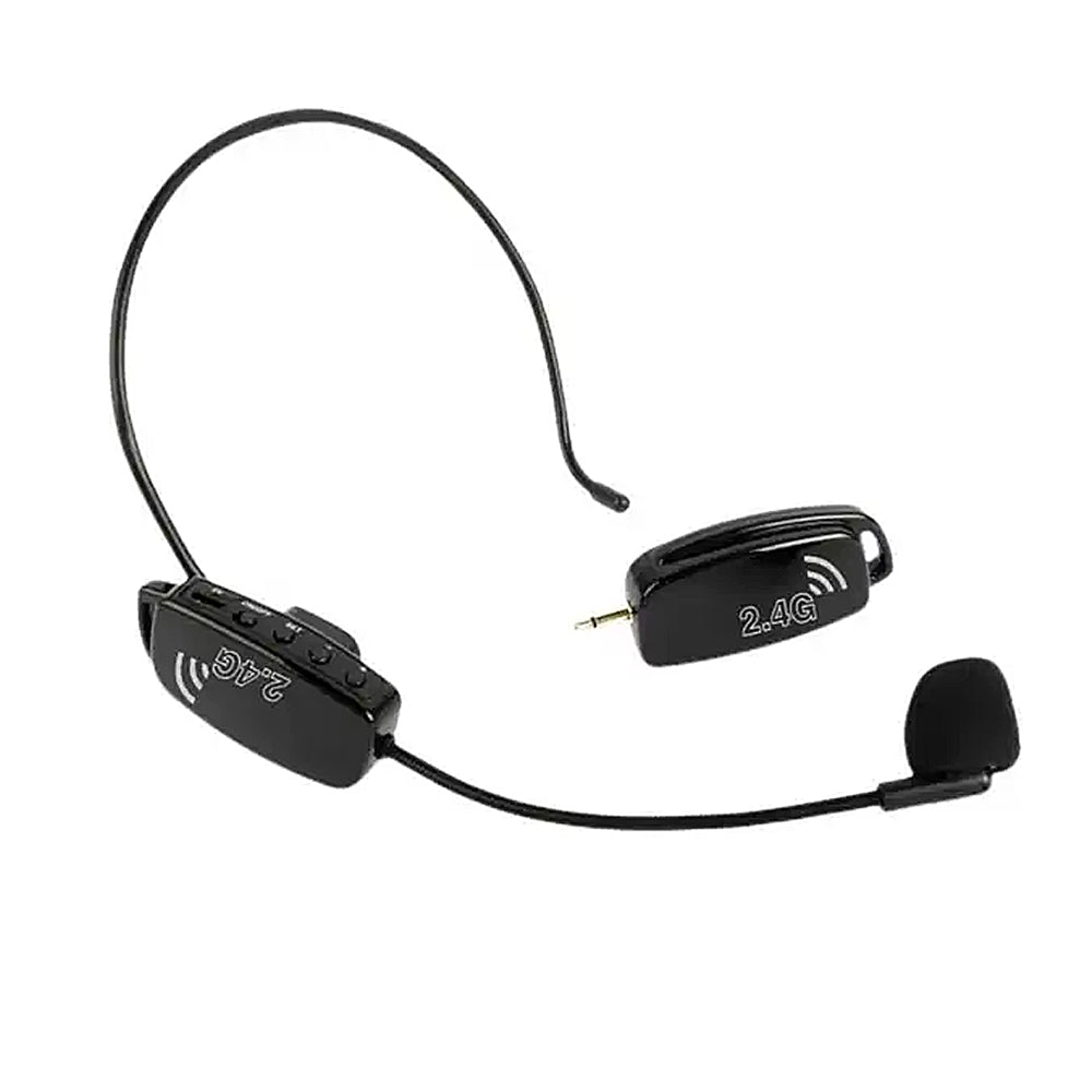2.4G Wireless Microphone Headset 2-in-1 Hands-Free Mic Speakers
