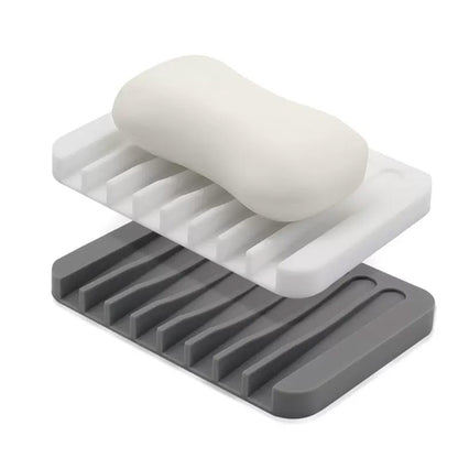 Self Draining Soap Dishes Silicone Soap Dish Bar Soap Holder Waterfall Drainer