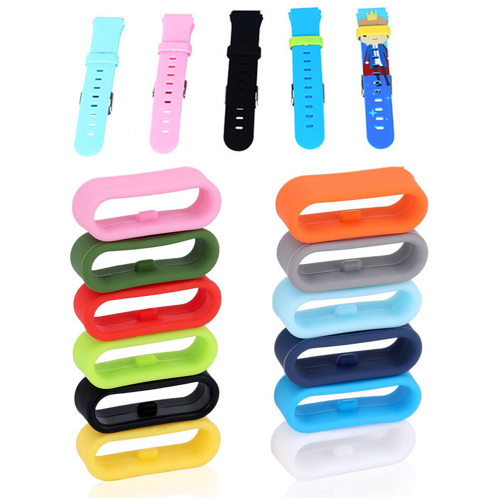 12PCS Multi-Color Band Keeper Magic Band Lock Fastener Rings Security Loop Holder Clips