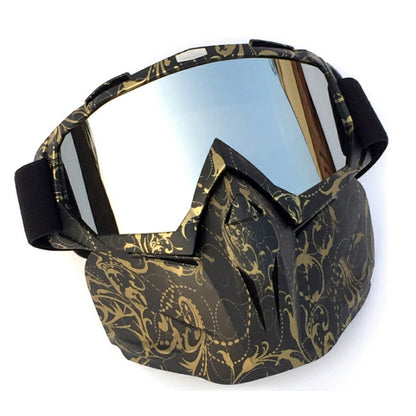 Ski Goggles Snowmobile Face Mask with Sun Glasses for Outdoor Sport