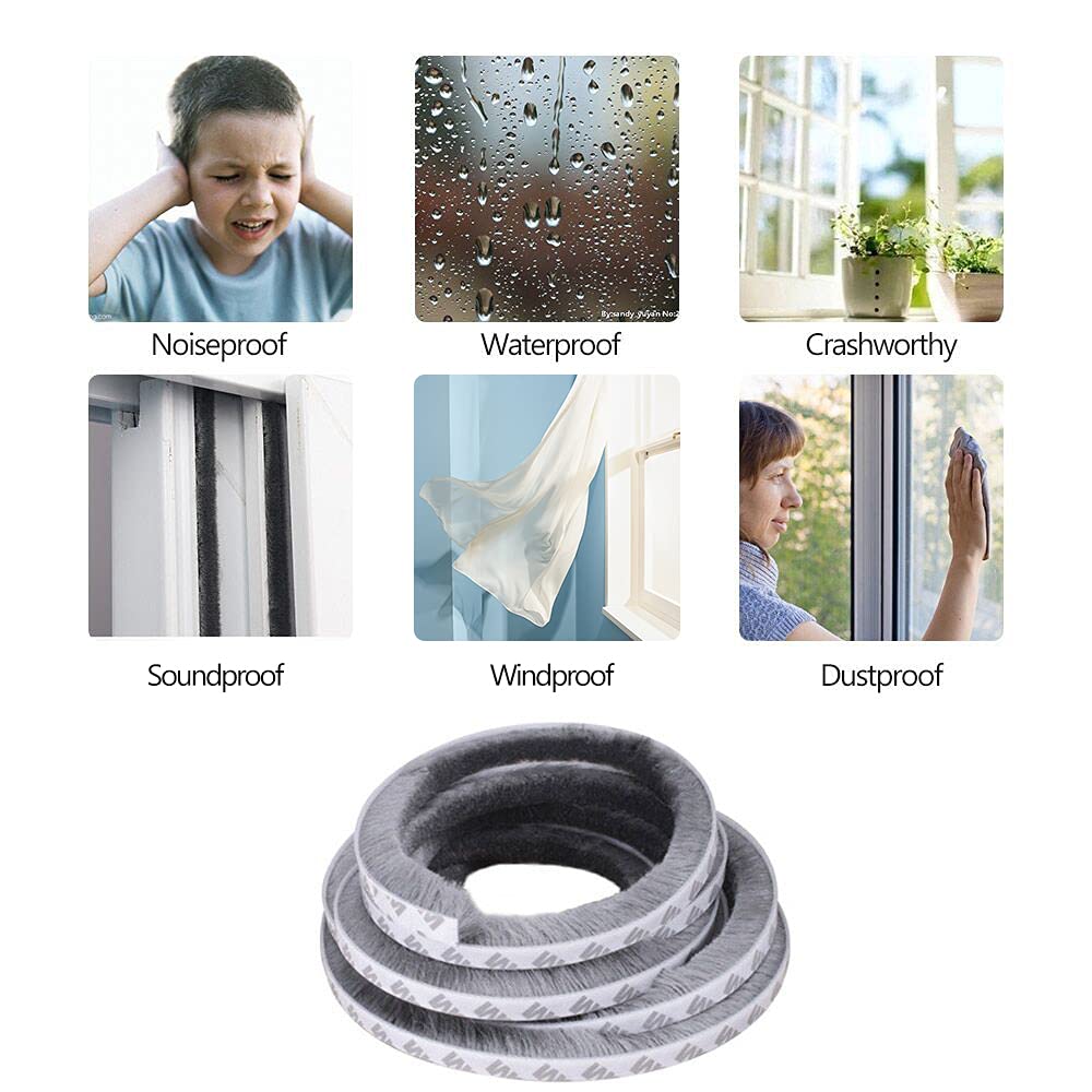 32.8 FT Weather Stripping Self Adhesive Door Seal Strip Window Stripping Weather Strips