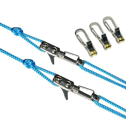 6 piece Guyline Tightener Camping Rope Lock Set-Blue