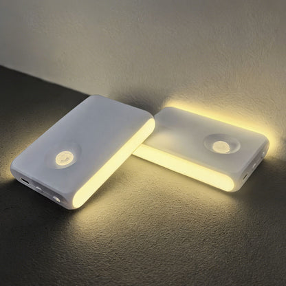 4Pcs Motion Sensor Night Light Stair Lights Indoor for Hallway Stairway-Warm White