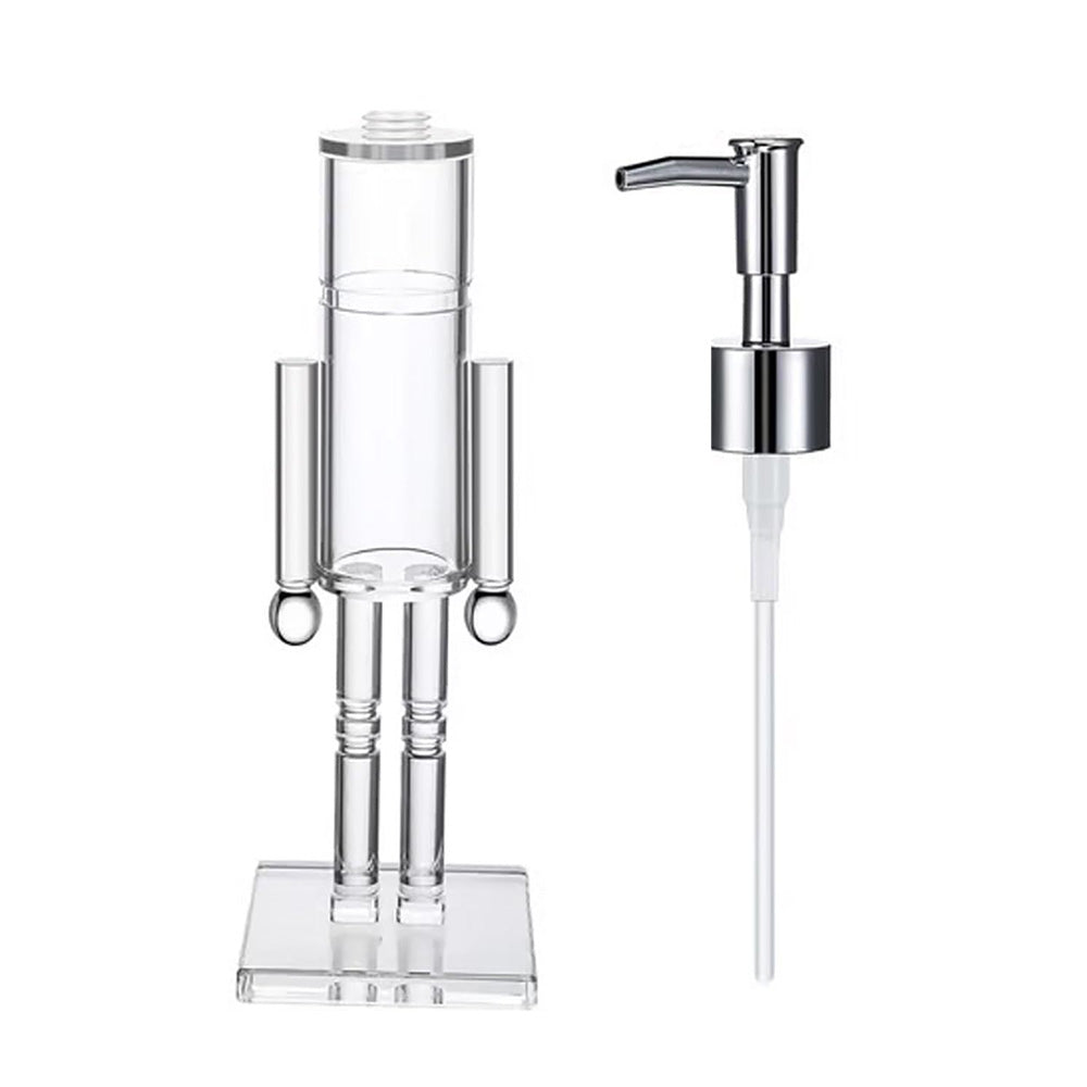 Christmas Nutcracker Soap Dispenser Clear Plastic Liquid Pump for Bathroom