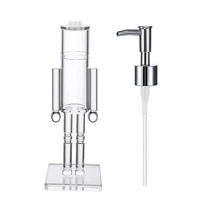 Christmas Nutcracker Soap Dispenser Clear Plastic Liquid Pump for Bathroom
