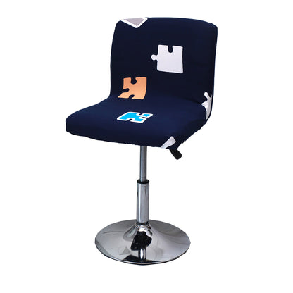 2Pcs Stretch Chair Cover Stool Protectors Slipcovers for Low Short Back Chair Bar Stool Chair -Blue