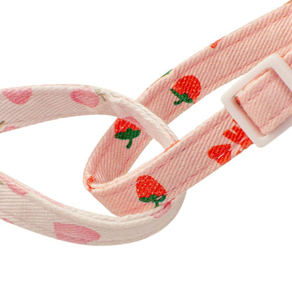 2 Piece Soft Cotton Adjustable Breakaway Cat Collars - Pink and White