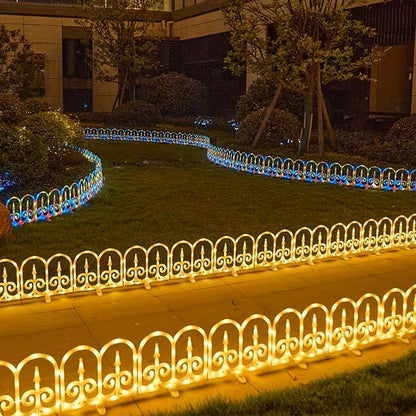 8 Pack European Arch Solar Light IP65 Solar Garden Fence Light - Warm White