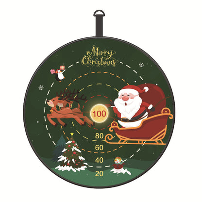 72cm Christmas Dart Board Game Set for Kids Xmas Board Game Toy with 12Pcs Sticky Balls Style 1