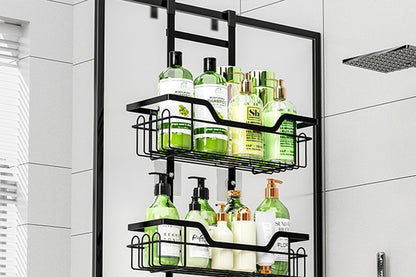 Over The Door Shower Caddy Bathroom Hanging Organizer Shampoo Holder Soap Holder