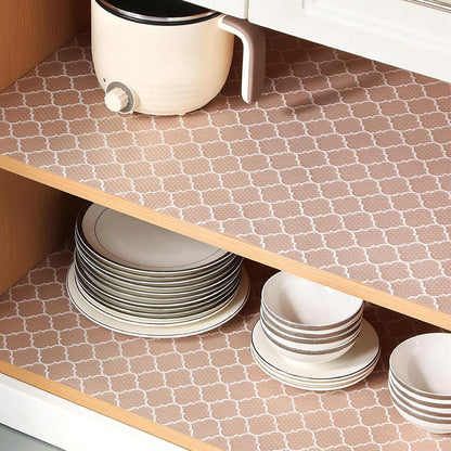 Thick Waterproof Shelf Liner for Kitchen Cabinets Refrigerator & Vanity Drawers Style 1