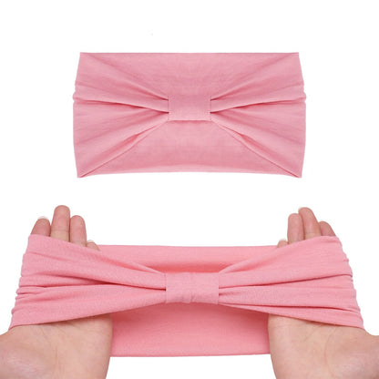 6 Pack Elastic Boho Style Wide Headbands