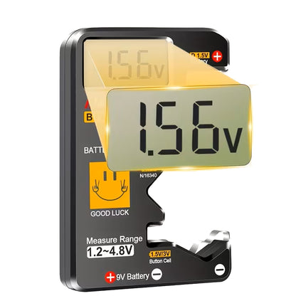 Multi Size Compatible Battery Tester LCD Digital Display Battery Checker