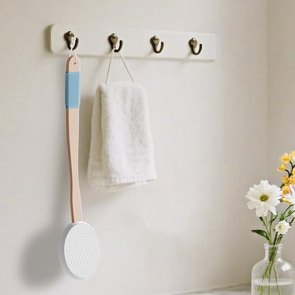 Back & Foot Lotion Applicator with 4 Replacement Pads Sunscreen Applicator Tool White