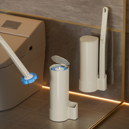 Toilet Bowl Brush and Holder Set Toilet Cleaning System with 24 Refill Heads