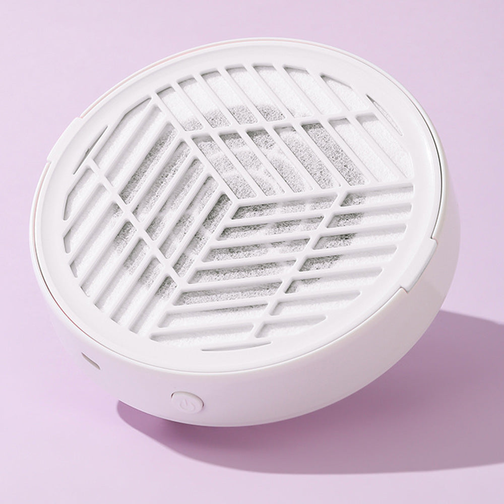 Mini Nail Dust Collector Lightweight Electric Manicure Vacuum for Home DIY and Salon Use-White