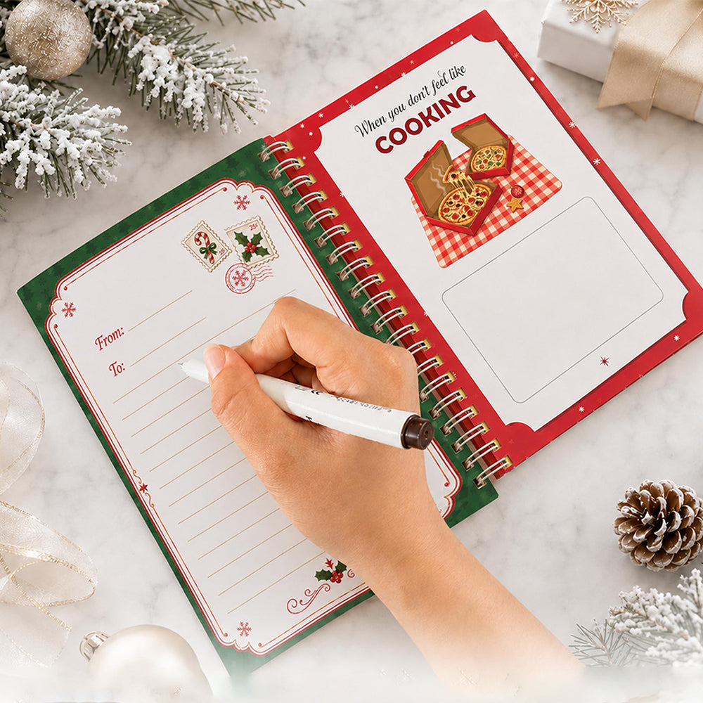 Christmas Gift Card Book Coil Bound Card Holder Book - Christmas Tree