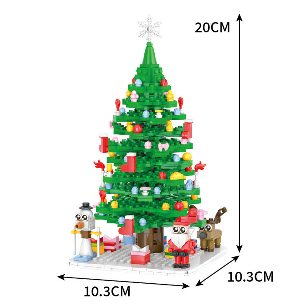 2024 Advent Calendar Christmas Tree Building Set with LED Light String Xmas Countdown Calendar