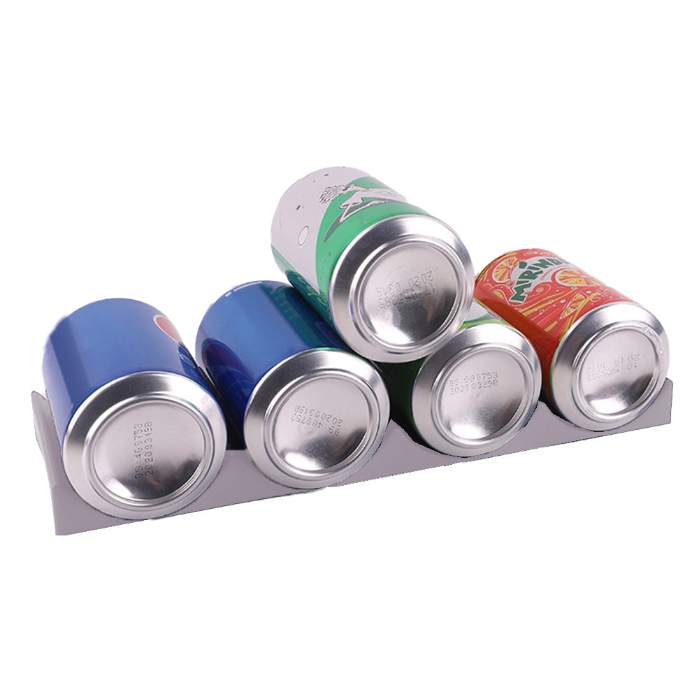 Wine Fridge Organiser Beer Stacking Bottle Rack Kitchen Space Saving Can Holder-Dark gray