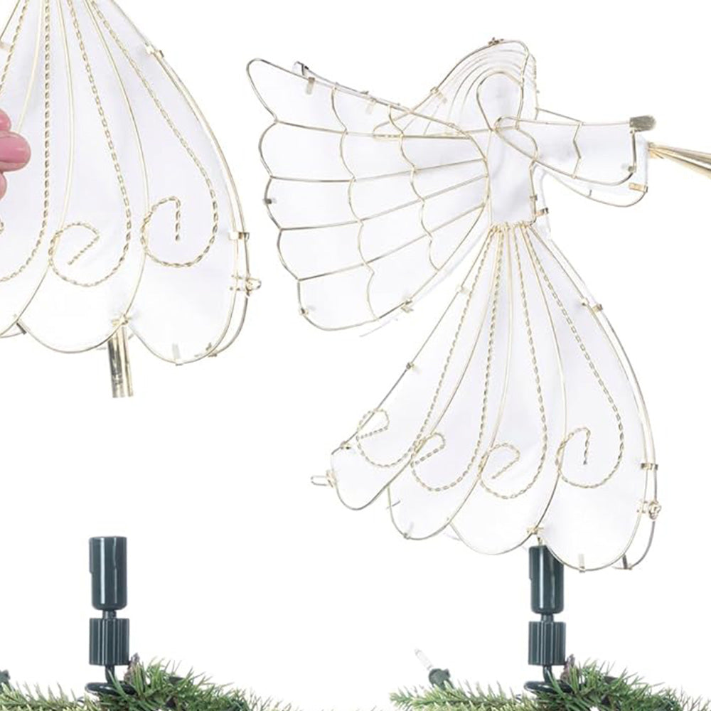 Twist-On Christmas Tree Topper Holder with Stabilizing Support for Tree Decor