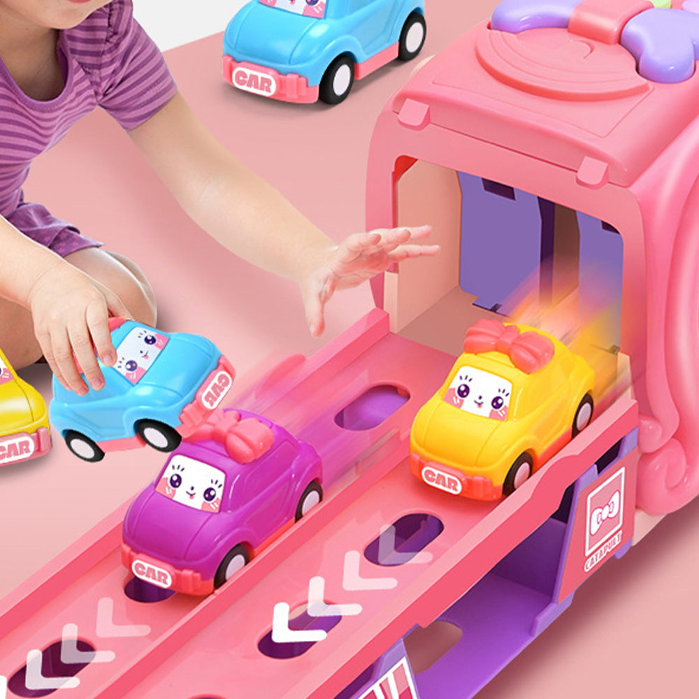 Unicorn Foldable Toy Truck Racetrack with Lights & Sound Birthday Gift Girls