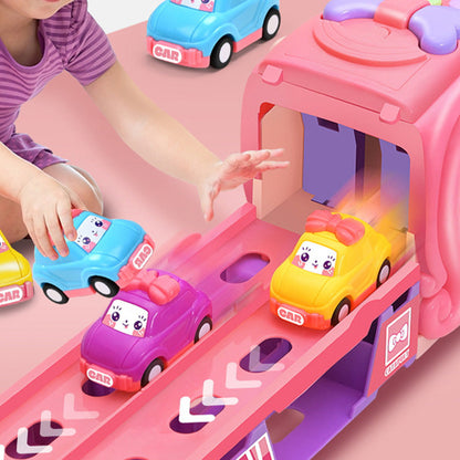 Unicorn Foldable Toy Truck Racetrack with Lights & Sound Birthday Gift Girls