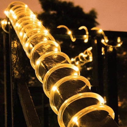 12m Solar Rope Lights with 8 Modes for Parties Weddings - Warm White