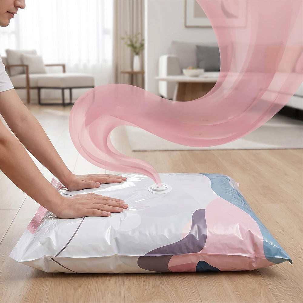 4Pcs No Vacuum Compression Bags Self Sealing Storage for Clothes